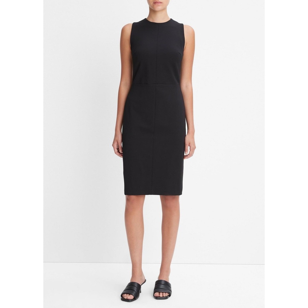 Vince Black Seamed Sheath Dress Size‎ 2 NWOT